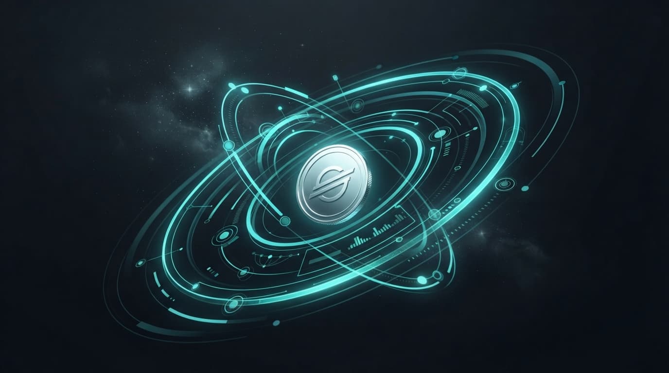 Abstract green DeName market visualization
